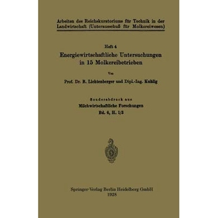 Sonderabdruck Untersuchungen Forschungen Milchwirtschaftliche aus Molkereibetrieben Energiewirtschaftliche 预订