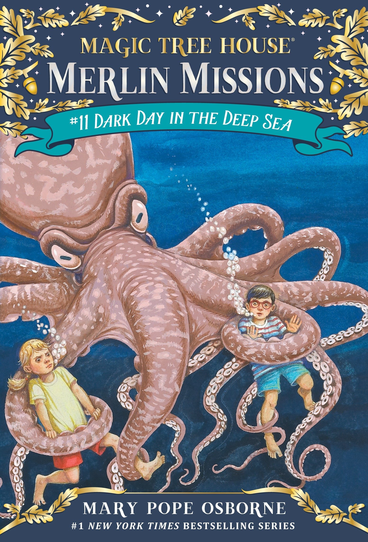 预售 英文原版 神奇树屋·梅林任务11：黑暗的一天 Magic Tree House: Dark Day in the Deep Sea (Merlin Missions)图片