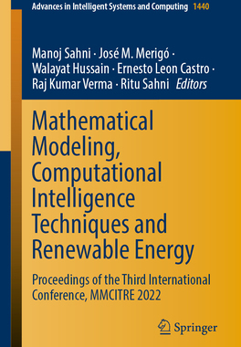 [预订]Mathematical Modeling, Computational Intelligence Techniques and Renewable Energy