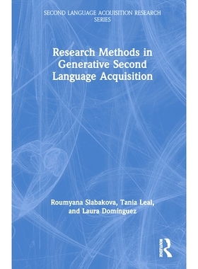 预订 Research Methods in Generative Second Language Acquisition 生成*语言习得的研究方法: 9780367750220