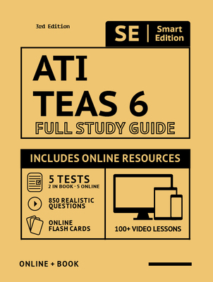 【预订】Ati Teas 6 Full Study Guide 3rd Edition: Complete Subject Review Printed in Color, 5 Full Practice Tests B...