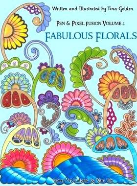 预订 Fabulous Florals: 30 Original Hand-Drawn Coloring Pages: 9781533173188