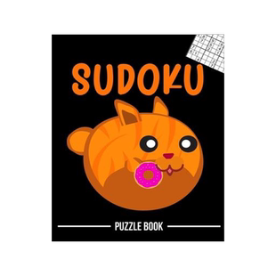 [预订]Orange Tabby Eating a Donut Cat Meow Sudoku Brain Challenge Puzzle Book: 600 Challenging Puzzles 9798648425736