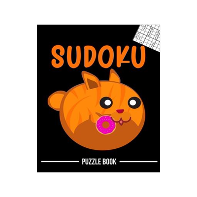 [预订]Orange Tabby Eating a Donut Cat Meow Sudoku Brain Challenge Puzzle Book: 600 Challenging Puzzles 9798648425736