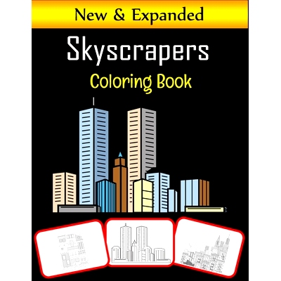 预订 Skyscrapers Coloring Book: Various skyscrapers pictures for kids, color and learn with fun (60 Pages): 979868393433