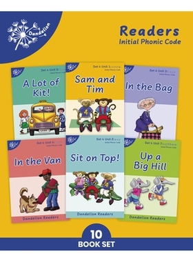 预订 Phonic Books Dandelion Readers Set 4 Units 1-10: Sounds of the alphabet and adjacent consonants 蒲公英拼读本套装 4