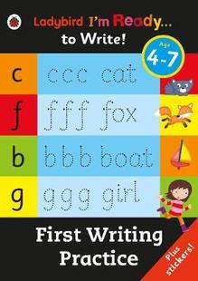 Ready 预订 Ladybird Activity Writing Sticker First Book Practice Write I’m