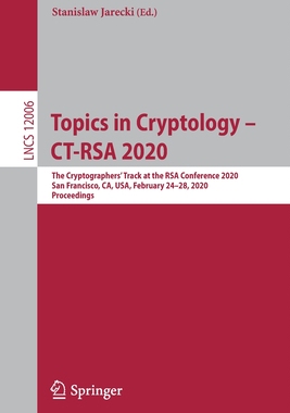 【预订】Topics in Cryptology – CT-RSA 2020