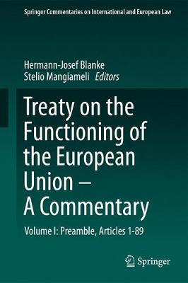 【预订】Treaty on the Functioning of the European Union - A Commentary 9783030435097