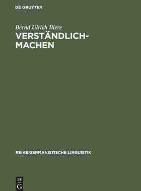 【预订】Verständlich-machen 9783484310926
