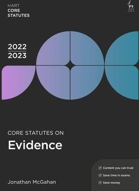 [预订]Core Statutes on Evidence 2022-23 9781509960613
