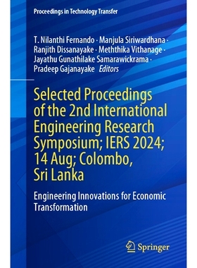 预订 Selected Proceedings of the 2nd International Engineering Research Symposium; IERS 2024; 14 Aug; Colombo, Sri Lanka
