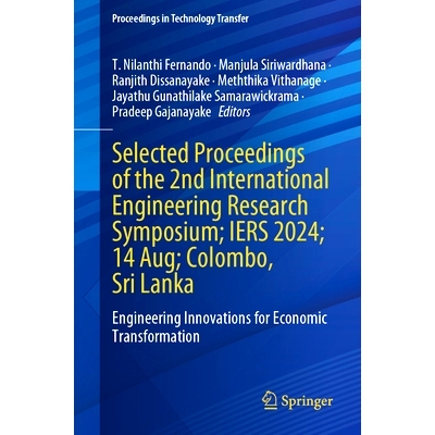 预订 Selected Proceedings of the 2nd International Engineering Research Symposium; IERS 2024; 14 Aug; Colombo, Sri Lanka