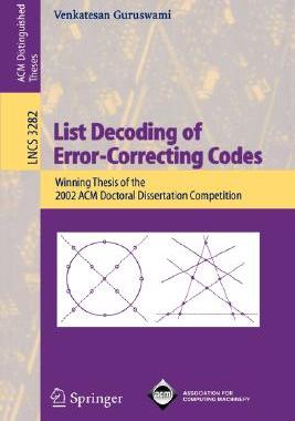 【预订】List Decoding of Error-Correcting Codes