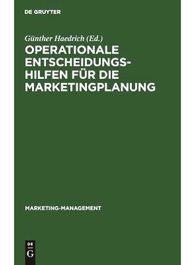 预订 Operationale Entscheidungshilfen für die Marketingplanung: 9783110068825