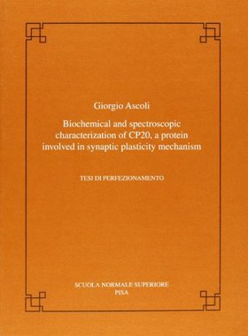 预订 Biochemical and spetroscopic characterization of cp20, a protein involved in synaptic plasticity mechanism