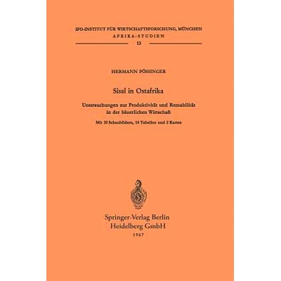预订 Sisal in Ostafrika: Untersuchungen zur Produktivität und Rentabilität in der bäuerlichen Wirtschaft: 97835400370
