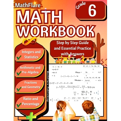 预订 MathFlare - Math Workbook 6th Grade: Math Workbook Grade 6: Integers, Fractions, Foundations of Arithmetic, Pre-Alg