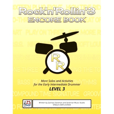 预订 Rock’n’Rollin’ 3 ENCORE: MORE Solos and Activities for the Early Intermediate Drummer: 9798378335886