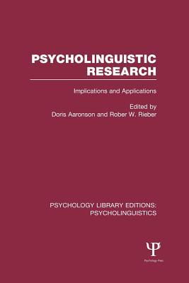 【预订】Psycholinguistic Research (PLE: Psycholinguistics)