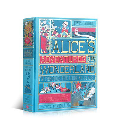 英文原版 爱丽丝梦游仙境&镜中奇遇记 Minalima 精装机关立体书 Alice's Adventures in Wonderland & Through the Looking-Glass