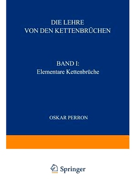 预订 Die Lehre von den Kettenbrüchen: Band I: Elementare Kettenbrüche: 9783519020219