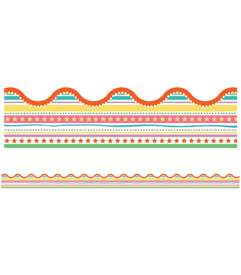 【预订】Up and Away Star Fair Scalloped Borders