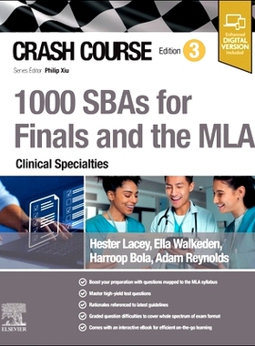 预订 Crash Course 1000 SBAs for Finals and the MLA – Clinical Specialties: Volume 2: 9780443283246