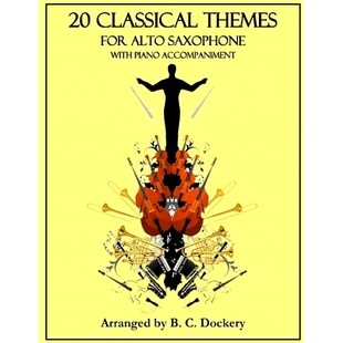 Piano 9798861250924 Themes Saxophone Solo Alto Classical for Accompaniment 预订 with