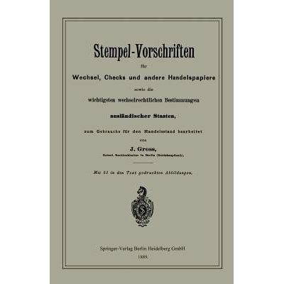 预订 Stempel-Vorschriften für Wechsel, Checks und andere Handelspapiere sowie die wichtigsten wechselrechtlichen Bestim