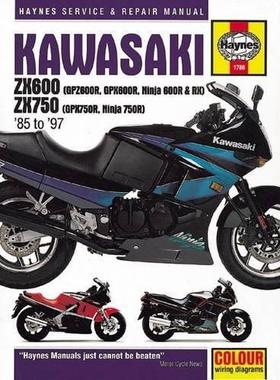 [预订]Kawasaki ZX600 (GPZ600R, GPX600R, Ninja 600R & RX) & ZX750 (GPX750R, Ninja 750R) Fours (85 - 97) Hay 9781785213069