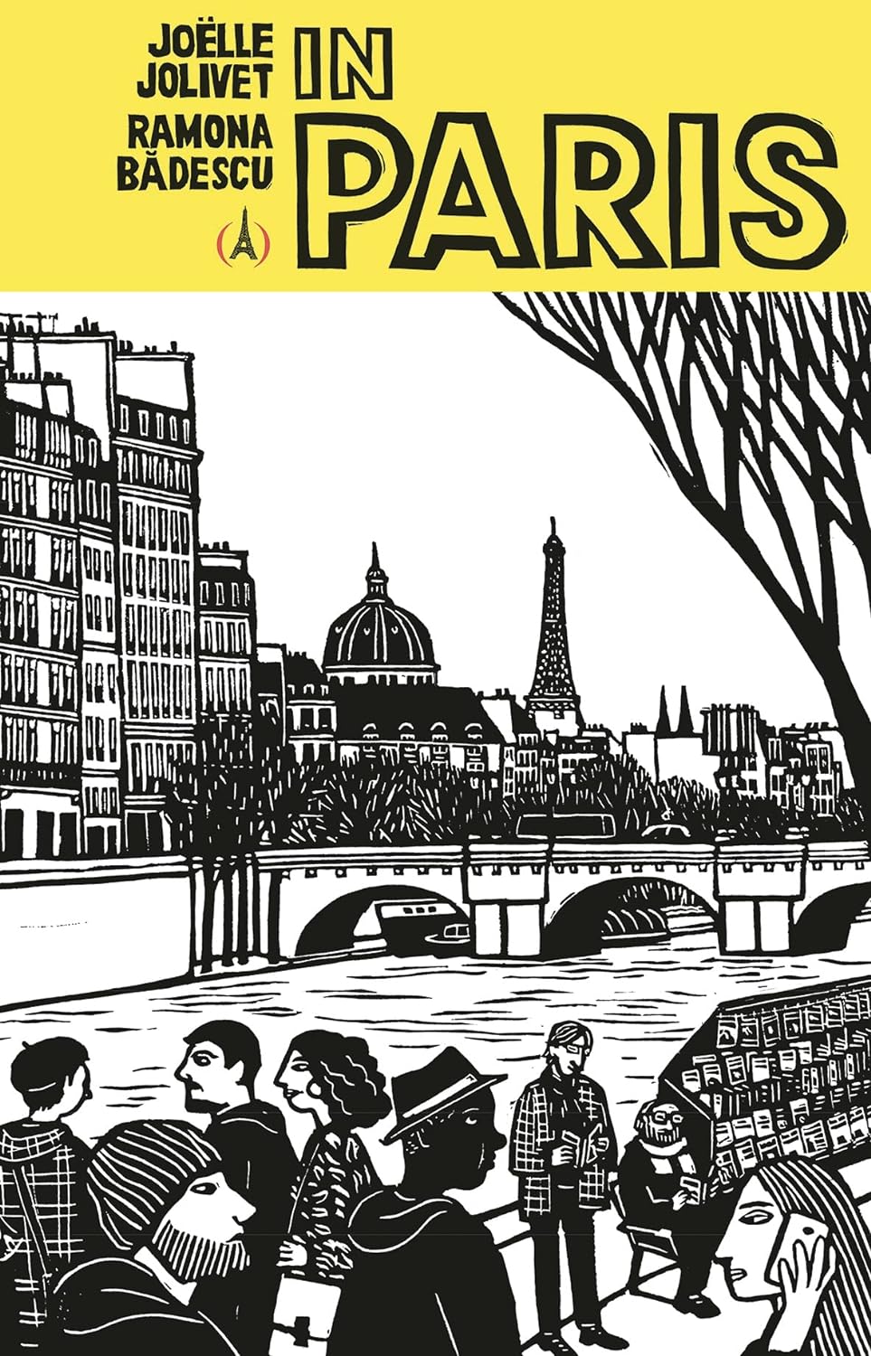 在巴黎 Joëlle Jolivet新作 涂色艺术剪纸风绘本 法国风情人文介绍 英文原版 In Paris