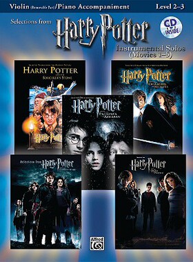 【预售】Harry Potter Instrumental Solos for Strings (Movies 1-5): Violin, Book & CD [With CD]