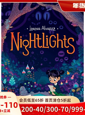英文原版 午夜的光 Lorena Alvarez 插画 平装 儿童漫画 Nightlights 书