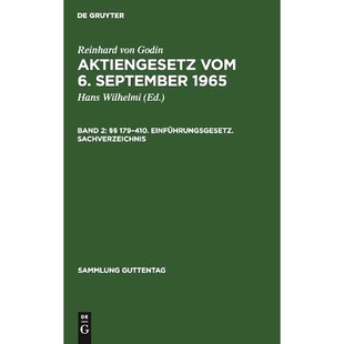 预订 Godin: Aktiengesetz 3A Sgu 205: 9783111033839