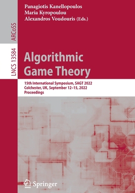 【预订】Algorithmic Game Theory 9783031157134