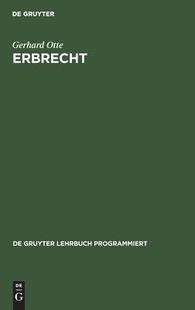 【预订】Erbrecht 9783110045222