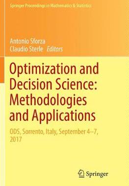 【预订】Optimization and Decision Science: Methodologies and Applications