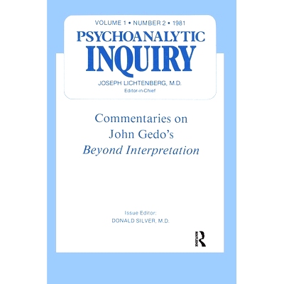 预订 Commentaries: Psychoanalytic Inquiry, 1.2 评论：精神分析调查，1.2: 9780367606435