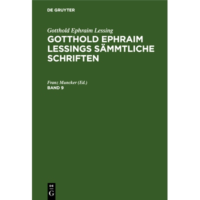 预订 G. E. Lessings Sämmtl. Schriften Bd. 9 3A: 9783112353097