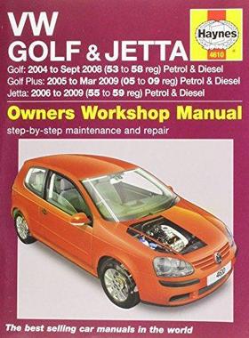 [预订]VW Golf (04 - Sept 08), Golf Plus (05 - Mar 09) & Jetta (06 - 09) Haynes Repair Manual 9780857339768