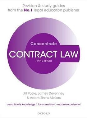 [预订]Contract Law Concentrate 9780192897336