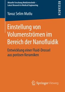 von Volumenströmen Nanofluidik 预订 9783658113551 der Einstellung Bereich