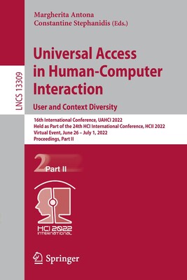【预订】Universal Access in Human-Computer Interaction. User and Context Div 9783031050381