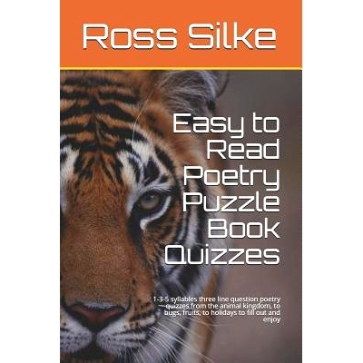 预订 Easy to Read Poetry Puzzle Book Quizzes: 1-3-5 syllables three line question poetry quizzes from the animal kingdom