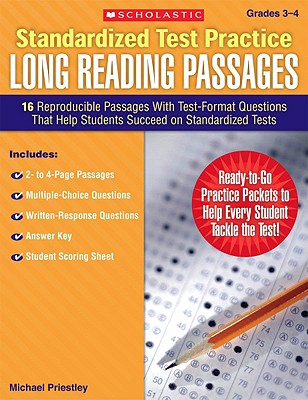 【预售】Standardized Test Practice: Long Reading Passages, Grades 3-4: 16 Reproducible Passages with Test-Format Q...