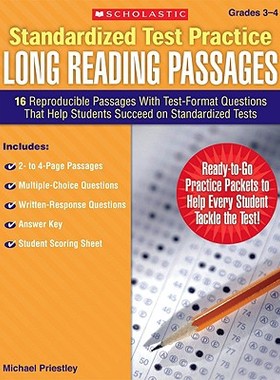 【预售】Standardized Test Practice: Long Reading Passages, Grades 3-4: 16 Reproducible Passages with Test-Format Q...