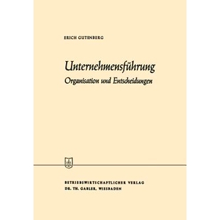 预订 Unternehmensführung: Organisation und Entscheidungen: 9783322982780