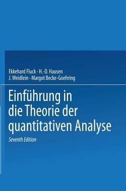 [预订]Einführung in die Theorie der quantitativen Analyse