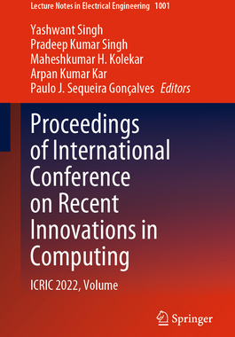 [预订]Proceedings of International Conference on Recent Innovations in Computing